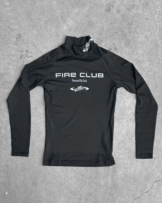 GYM COMPRESSION SHIRT POWERED BY GOD