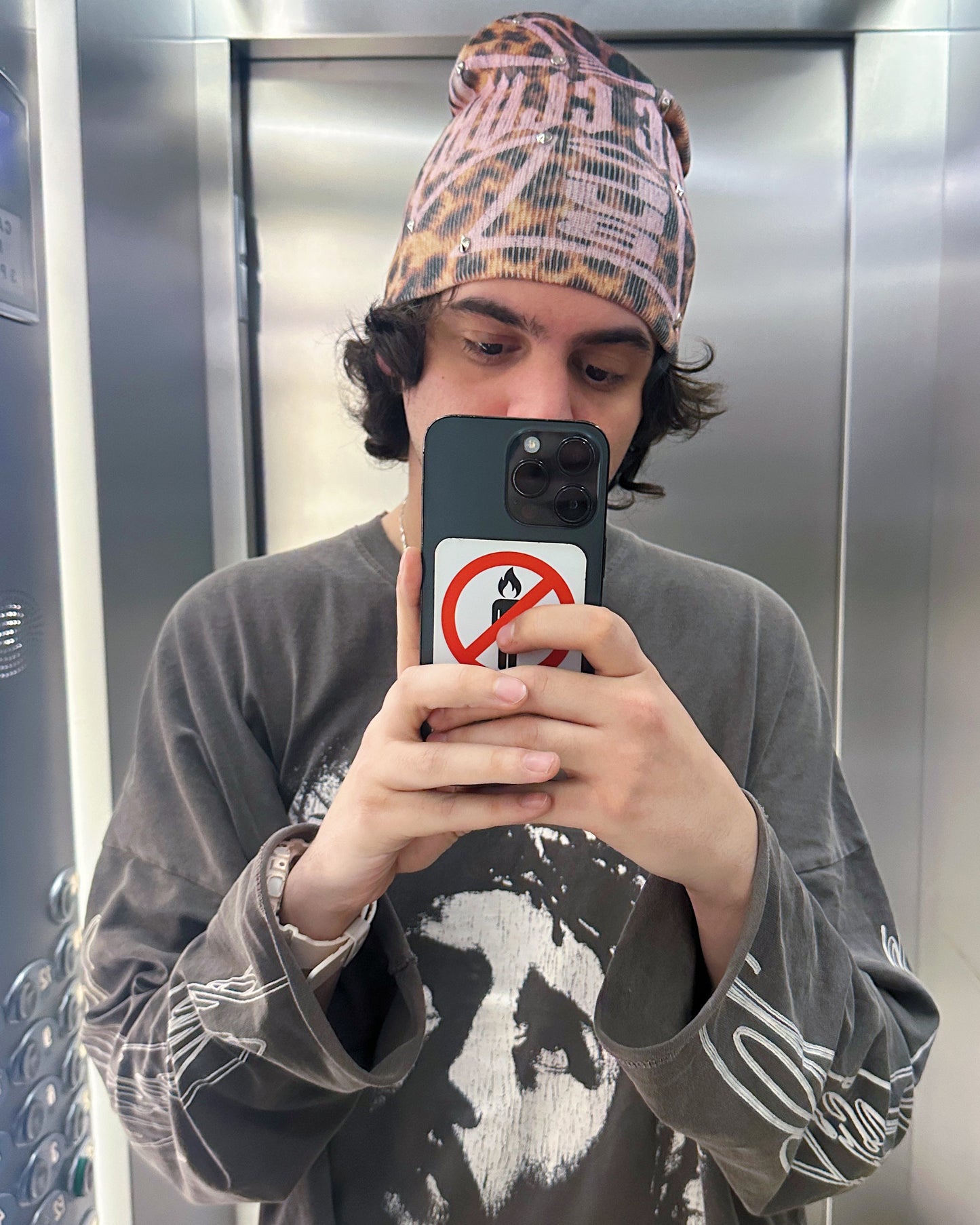 CROSS WARM LEOPARD BEANIE