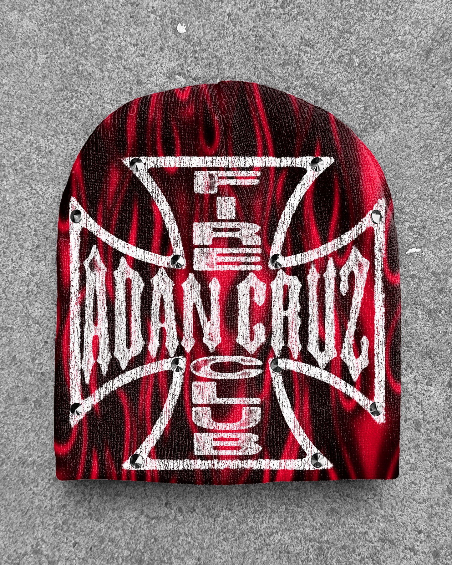AC X FC RED FLAME BEANIE
