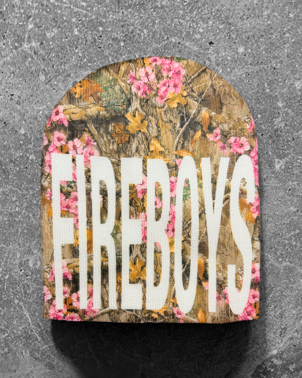 FIREBOYS CAMO BEANIE FRONT